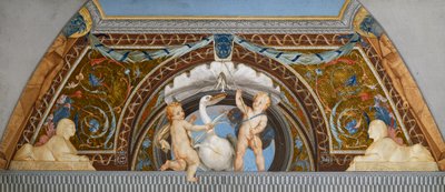 Putti met een pelikaan (detail) door Anton Raphael Mengs