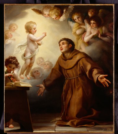 Het Kind Jezus Verschijnt aan St. Antonius van Padua, c.1765 door Anton Raphael Mengs