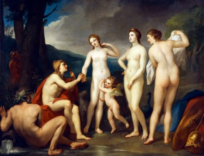 Het oordeel van Paris door Anton Raphael Mengs