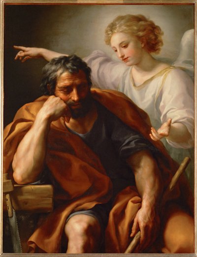 Droom van Sint Jozef (schilderij) door Anton Raphael Mengs