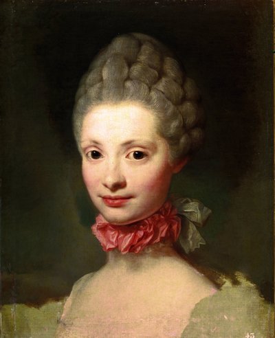 Onafgemaakt portret van Marie Louise de Bourbon-Parma door Anton Raphael Mengs
