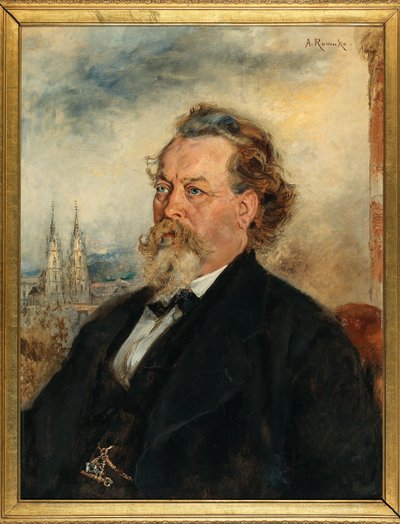 Portret van de architect Wilhelm Bücher 1824-1888 door Anton Romako