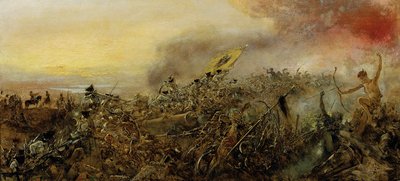 Prins Eugen van Savoye in de Slag bij Zenta door Anton Romako