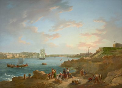 Toegeschreven aan Anton Schranz (1769-1839) - Haven van Malta - RCIN 406555 - Koninklijke Verzameling (gerestaureerd) door Anton Schranz