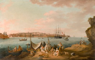 Havenscène, Malta door Anton Schranz
