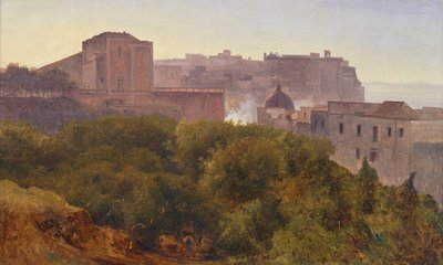 Francavilla Bos in Chiatamone, c.1824 door Anton Sminck Pitloo