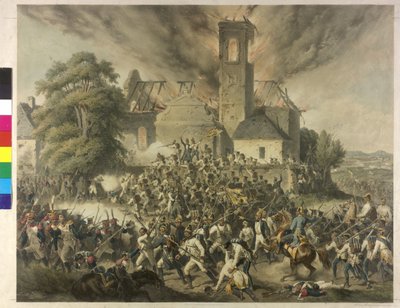 Slag bij Aspern 1809 door Anton Strassgschwandtner