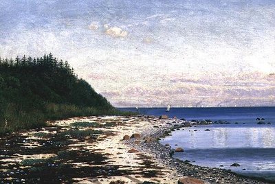 Zeilboten voor de Kust van Langeland door Anton Thorenfeld