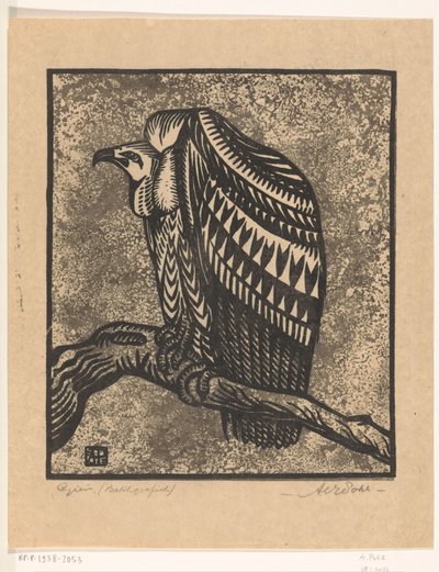 Gier door Anton Vincent Emanuel Pohl (signed by artist)