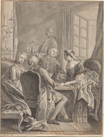Een kaartspel [recto] door Anton Weiss