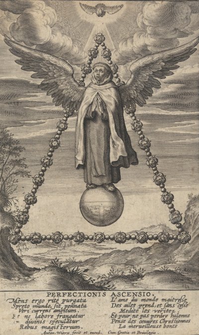 Perfectionis Ascensio, uit Het Leven van Sint Jan van het Kruis, 1622-24 door Anton Wierix