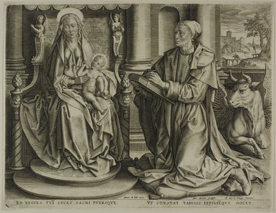 Sint Lucas schildert de maagd door Anton Wierix