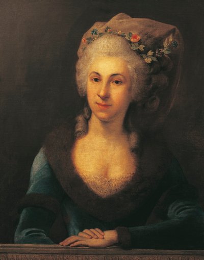 Oostenrijk, Wenen, Portret van Marianne von Martines, zangeres en componiste, leerling van Franz Joseph Haydn door Anton von Maron