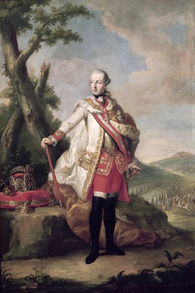 Volledig portret van Joseph II (1741-90) van Habsburg-Lorraine, Heilige Roomse Keizer, c.1765 door Anton von Maron