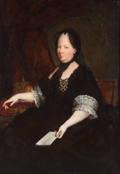 Portret van keizerin Maria Theresia van Oostenrijk 1717-1780 als weduwe, 1772 door Anton von Maron