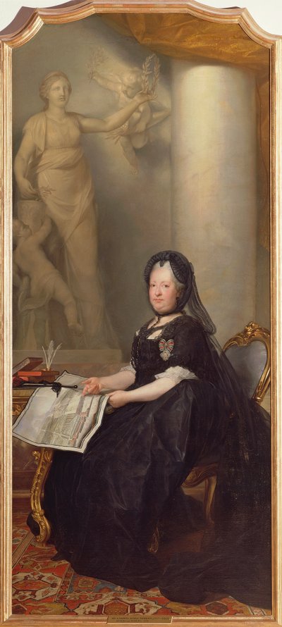 Portret van Maria Theresia, Keizerin van het Heilige Roomse Rijk door Anton von Maron