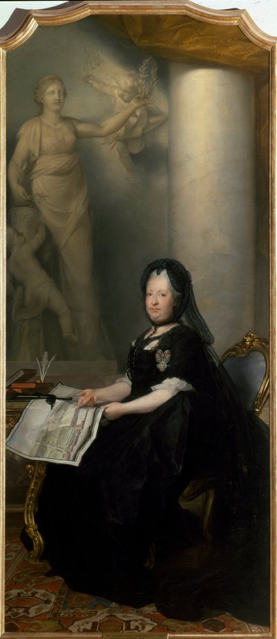 Portret van keizerin Maria Theresia van Oostenrijk door Anton von Maron