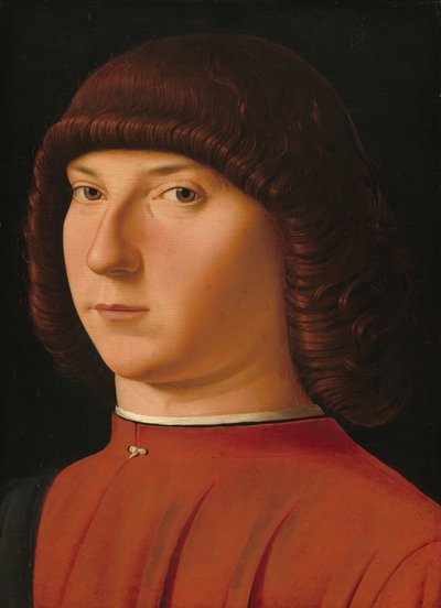 Portret van een jonge man door Antonello da Messina
