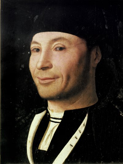 Portret van een Onbekende Man door Antonello da Messina