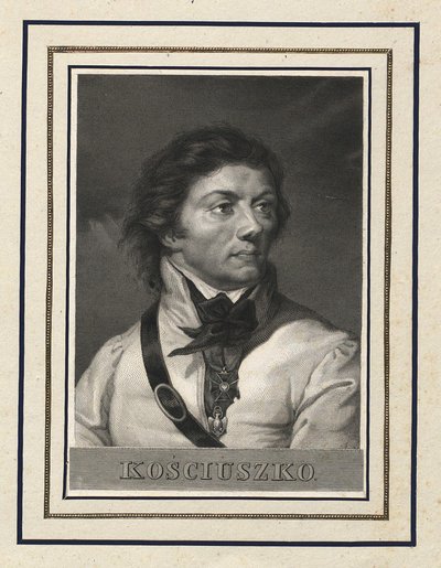 Portret van Tadeusz Kosciuszko 1746-1817 door Antoni Oleszczynski