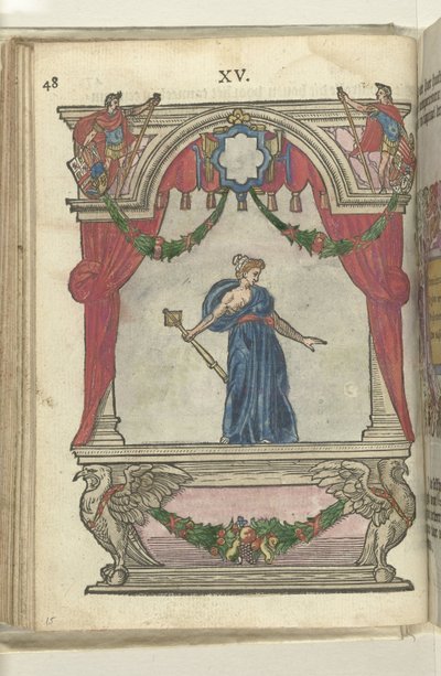Toneel met personificatie van de Voorzienigheid (Providentia), 1578 door Antoni van Leest