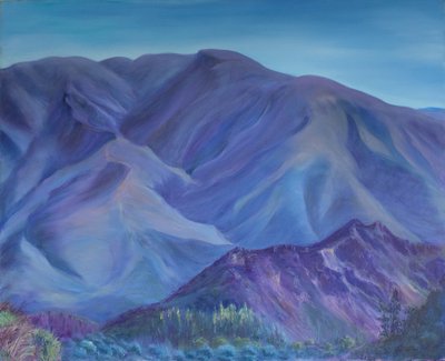 Blauwe berg, Andalusië, 2001 door Antonia Myatt