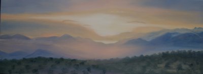 Zonsopgang boven Sierra Nevada, 2014 door Antonia Myatt