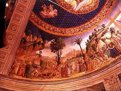 Ontdekking van het kruis. St. Helena die het kruis opgraaft en een dode man tot leven wekt door Antoniazzo Romano