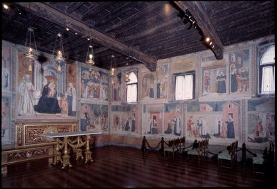 Algemeen overzicht van het leven van Sint Francesca (fresco) door Antoniazzo Romano