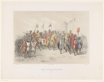 Utrechtse maskerade van 1851: Ridderwezen, 1217 door Antonie Johannes Groeneveldt