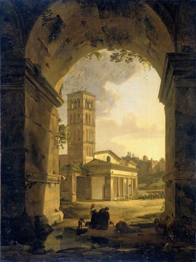 San Giorgio in Velabro in Rome door Antonie Sminck Pitloo