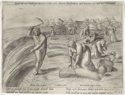 De oogst door Antonie Wierix (II) (possibly)