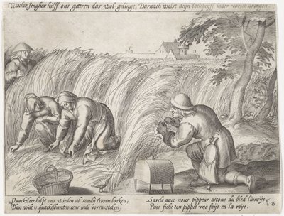 Onkruid wieden op het land door Antonie Wierix (II) (possibly)