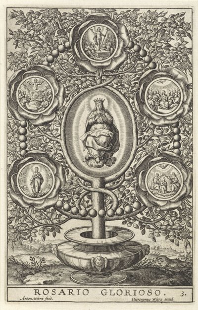 Vijf glorierijke mysteries door Antonie Wierix (II)