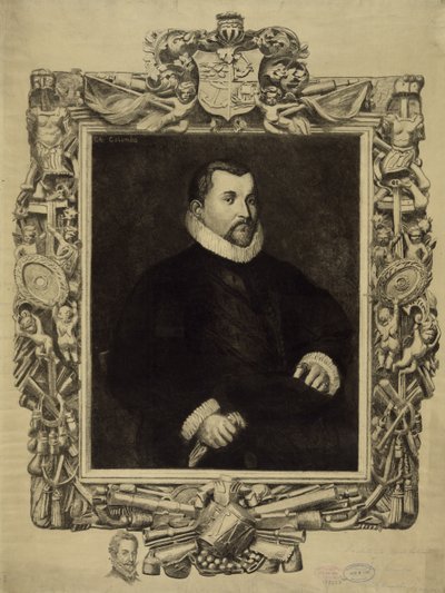 Christoffel Columbus (1451-1506), c.1892 (lithografie) door Antonio  Moroni