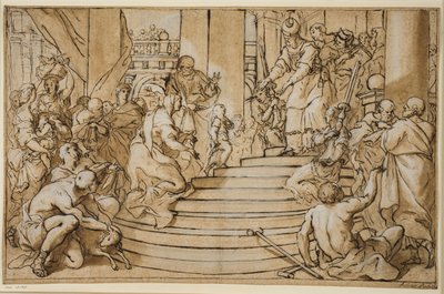 De presentatie van de Maagd in de tempel door Antonio Balestra