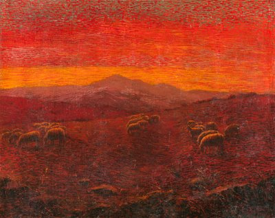 Landschap met een kudde door Antonio Ballero