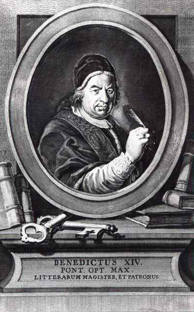 Paus Benedictus XIV door Antonio Baratti