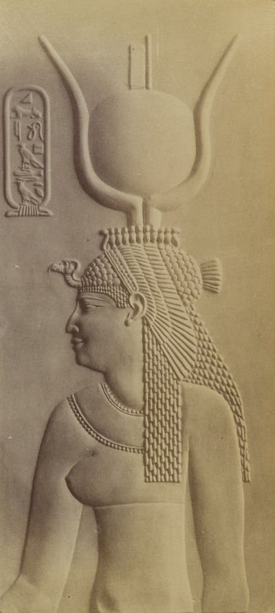 Cleopatra, Tempel in Dendera door Antonio Beato