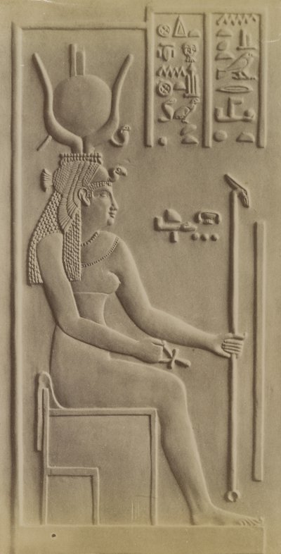 Isis, Tempel in Dendera door Antonio Beato