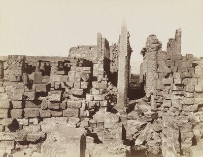 Karnak Tempel, Egypte door Antonio Beato