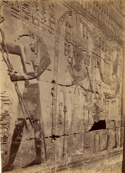 Reliëf van de zuivering van Seti I, Abydos door Antonio Beato