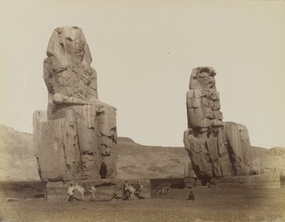 De Kolossen van Memnon door Antonio Beato