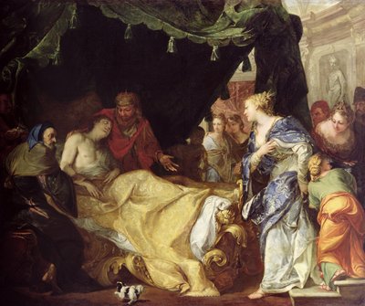 Antiochus en Stratonice (De stervende prins) door Antonio Bellucci
