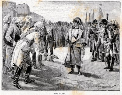 Napoleon Bonaparte, zegevierend in de Slag bij Ulm, op 20 oktober door Antonio Bonamore