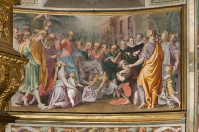 Antonio Campi, Intocht van Jezus in Jeruzalem 1582-84 door Antonio Campi