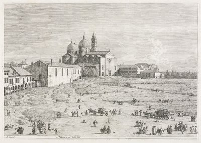 Gezichten: Kerk van Sint Justina in Prà della Valle, Padua door Antonio Canaletto