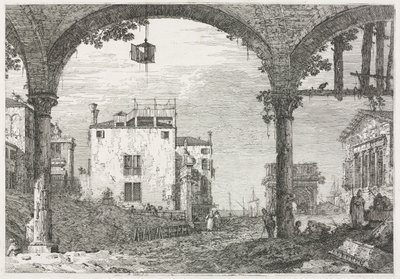Zichten: Het Portiek met de Lantaarn door Antonio Canaletto