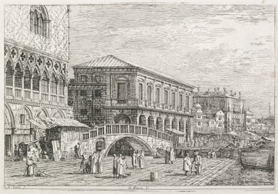 Gezichten: De Gevangenis, Venetië door Antonio Canaletto