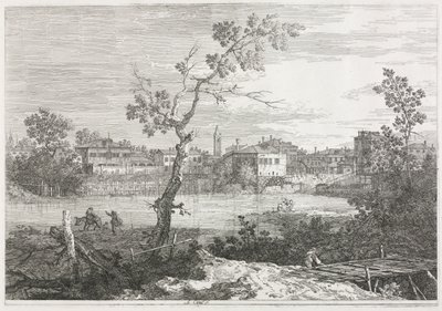 Uitzichten: Uitzicht op Burano, een stad op een eiland in de Venetiaanse lagune door Antonio Canaletto